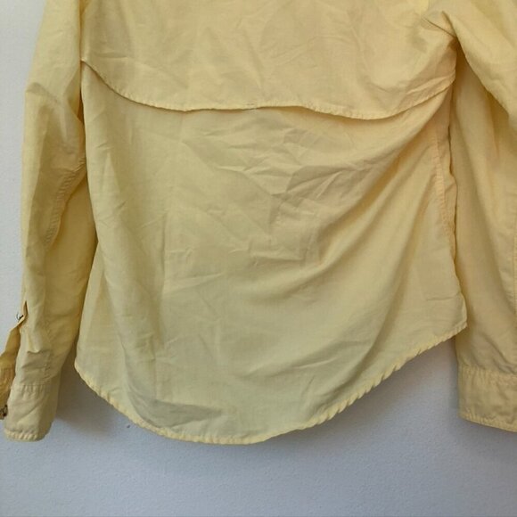 L. L. BEAN Tropicwear Shirt Solid Yellow Button Down Short Sleeve Vented Small S - Picture 10 of 10